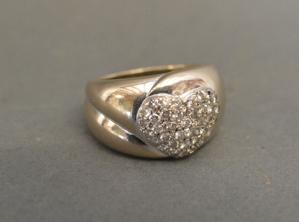 An 18ct White Gold Diamond Set Cocktail Ring,