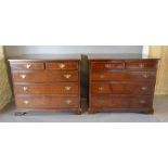 A Pair of Reproduction Mahogany Chests,