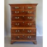 A George III Mahogany Chest on Chest,