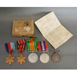 A Group of Five Second World War Medals to include 3945 Star, Burma Star,