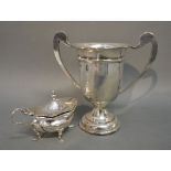 A Birmingham Silver Two Handled Pedestal Trophy Cup,