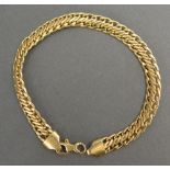 An 18ct. Gold Curb Link Bracelet, 7.