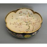 A Japanese Satsuma Earthenware Bowl of Shaped Form,