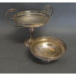 A Birmingham Silver Two Handled Comport with circular pedestal base,