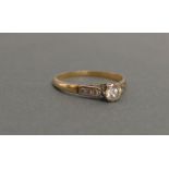 An 18ct Yellow Gold Solitaire Diamond Ring