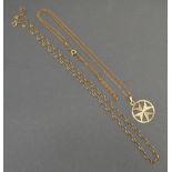 A 9ct. Gold Maltese Cross Pendant, together with a 9ct. gold chain and another 9ct. gold chain, 8.