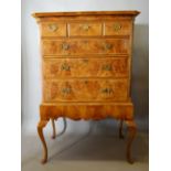 A George I Walnut Chest on Stand,