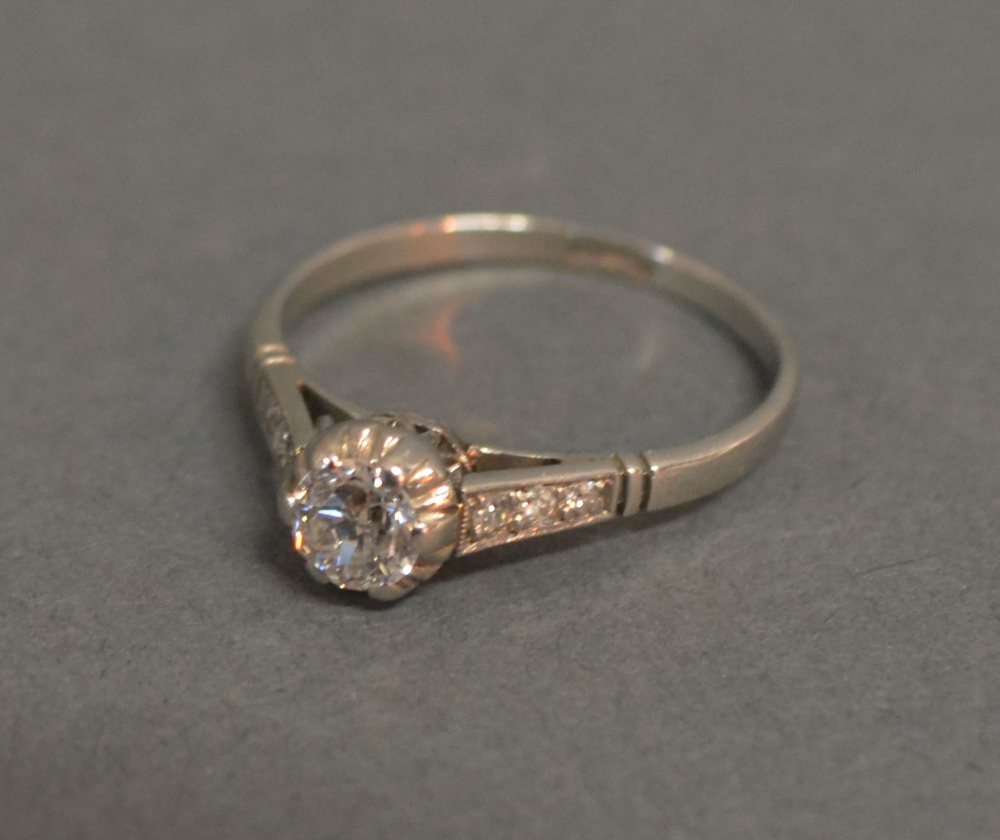 A Platinum Diamond Solitaire Ring,