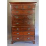 A George III Mahogany Chest on Chest,