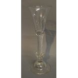 A 19th Century Cordial Glass with Spiral Twist Stem,