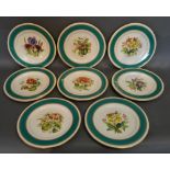 A Set of Eight 19th Century Porcelain Plates,