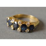 An 18ct Yellow Gold Sapphire and Diamond