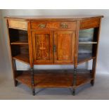 An Edwardian Rosewood Marquetry Inlaid Chiffonier with a central frieze drawer above two inlaid