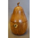 A Tea Caddy in the form of a Pear with Key,