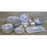 A Collection of Spode Italian Pattern Ceramics, to include eighteen dinner plates, ten bowls,