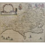 A 17th Century Coloured Map by J.