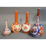 A Pair of Kutani Bottle Neck Vases,