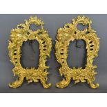A Pair of 19th Century French Gilded Frames of Rococo Form,