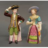 A Pair of Mintons Porcelain Candle Extinguishers, circa 1845,