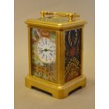 A Brass Cased Miniature Carriage Clock,