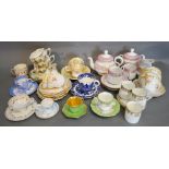 A Large Collection of Victorian and Edwardian Tea Ware and Cups and Saucers