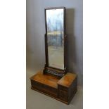 A 19th Century Chinese Hardwood Dressing Table Mirror,