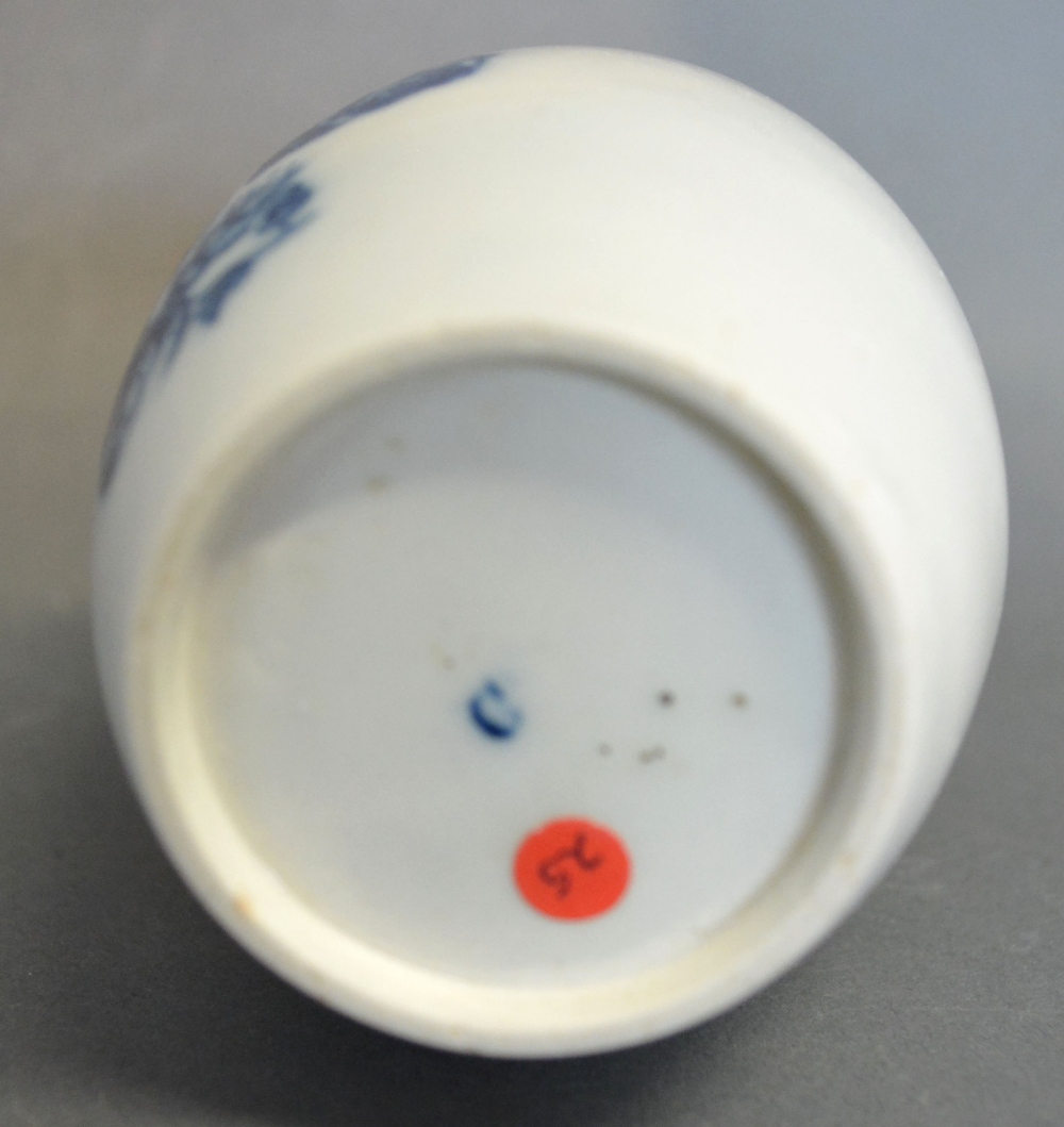 An 18th Century Caughley Tea Canister of Oviform, - Image 3 of 3