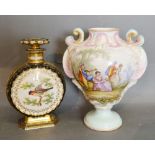 A 19th Century Paris Porcelain Moon Flask,