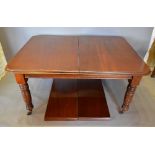 A Victorian Mahogany Wind Out Extending Dining Table,