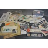 A Collection of Presentation Packs together with a stamp collection and various PHQ cards
