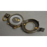 A World War II Glass Cased Compass by Negretti and Zambra, London,