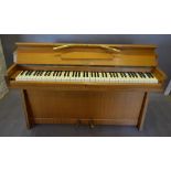A Kemble Minx Miniature Piano, with overstrung iron frame,