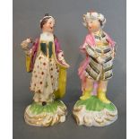 A Pair of 18th Century Derby Figures of Turk and Companion,