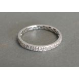 A 9ct White Gold Diamond Full Eternity Ring (one stone missing)