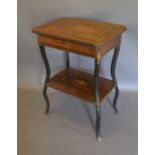 A 19th Century French Marquetry Inlaid and Gilt Metal Mounted Two Tier Etagere,