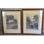 After Yeend King, A Pair of Black and White Etchings, signed in pencil,