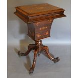 A 19th Century French Rosewood Marquetry Inlaid Work Table,