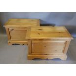 A Pair of Pine Blanket Chests,