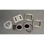 A Pair of 19th Century Buckles set with Diamante,