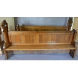 A Gothic Revival Oak Pews,