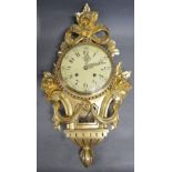 A 20th Century Giltwood Cartel Clock, th