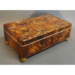 A 19th Century Tortoiseshell Musical Jewellery Box of Rectangular Form,