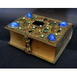 A 19th Century Gilt Metal Box in the form of a Book,