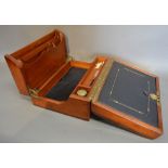 A 19th Century Mahogany Fold Over Writing Box,