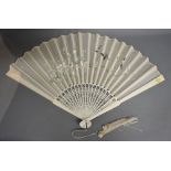 A Mid-19th Century Chinese Ivory Fan,