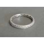 A 9ct White Gold Diamond Full Eternity R