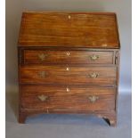 A George III Mahogany Bureau, the fall f