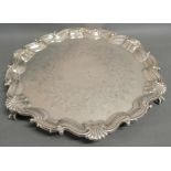 A Victorian Silver Large Salver of Shape