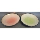 A Pair of Studio Pottery Bowls by John Dunn Raku,