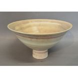 A Studio Pottery Footed Bowl by Emmanuel Cooper, 1938 - 2012, seal mark to base,